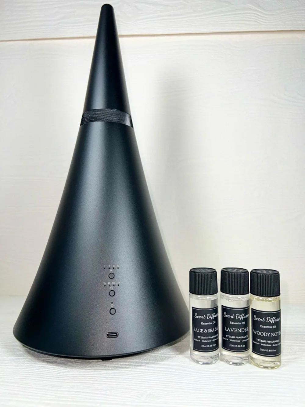 Black Smart Waterless Home Fragrance Diffuser